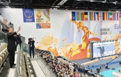 Президент Ильхам Алиев наблюдал за игрой сборной Азербайджана по волейболу (ФОТО)