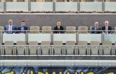 Президент Ильхам Алиев наблюдал за игрой сборной Азербайджана по волейболу (ФОТО)
