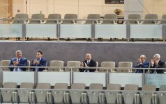 Президент Ильхам Алиев наблюдал за игрой сборной Азербайджана по волейболу (ФОТО)