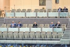 Президент Ильхам Алиев наблюдал за игрой сборной Азербайджана по волейболу (ФОТО)