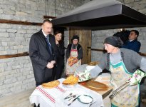 President Aliyev, his spouse view works done in Shamakhi’s Damirchi village (PHOTO)