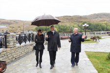 President Aliyev, his spouse view works done in Shamakhi’s Damirchi village (PHOTO)