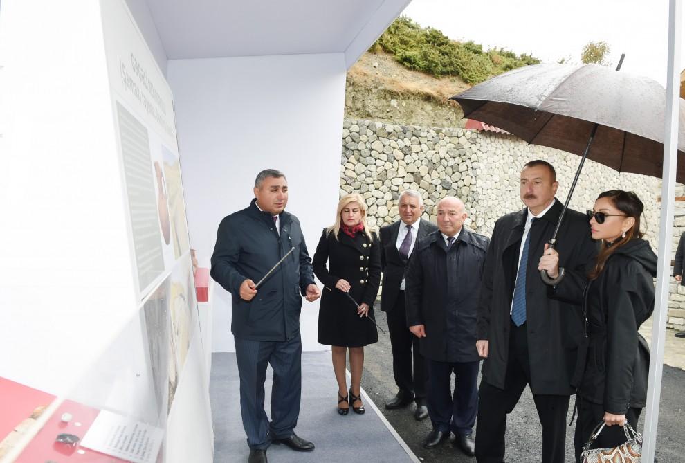 President Aliyev, his spouse view works done in Shamakhi’s Damirchi village (PHOTO)