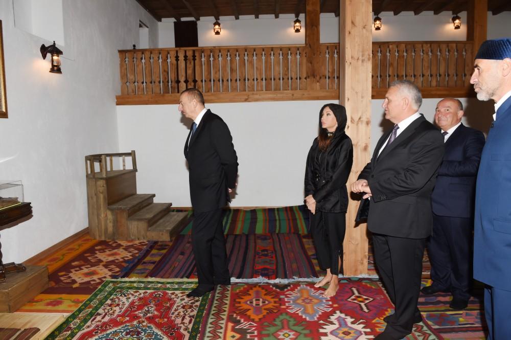President Aliyev, his spouse view works done in Shamakhi’s Damirchi village (PHOTO)