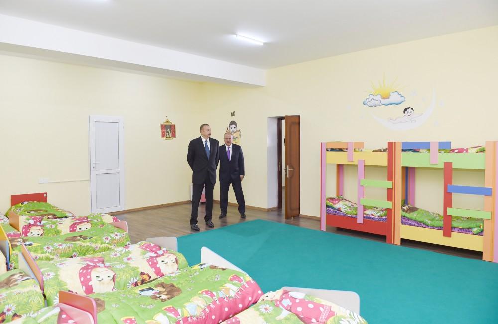 Ilham Aliyev inaugurates newly built kindergarten in Gobustan (PHOTO)