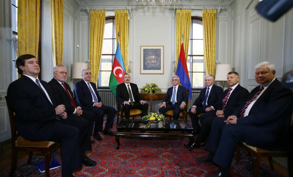 Azerbaijani, Armenian presidents meet in Geneva (PHOTO)