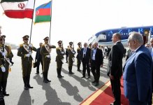 Президент Ильхам Алиев прибыл с визитом в Иран (ФОТО)