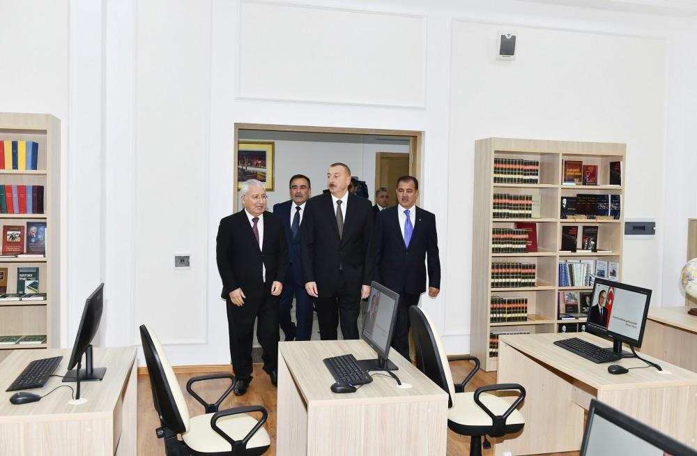 Президент Ильхам Алиев принял участие в открытии нового комплекса общежития Азербайджанского государственного аграрного университета в Гяндже (ФОТО)