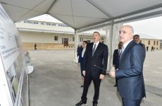 Президент Азербайджана Ильхам Алиев ознакомился в Aбшеронском районе с деятельностью ООО "Захмет-Рузи" (ФОТО)