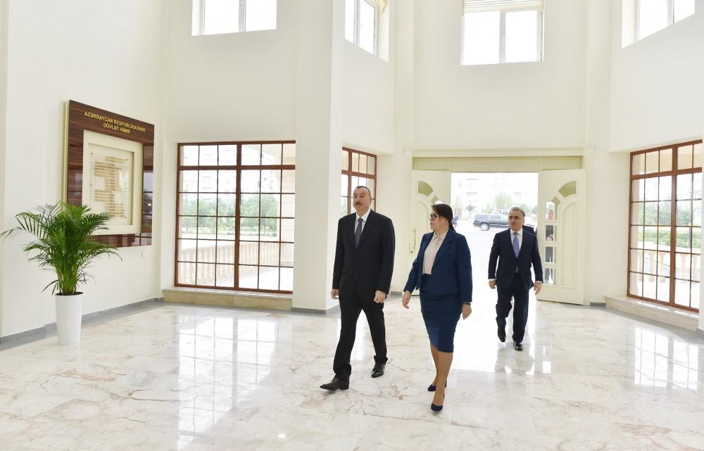 Президент Ильхам Алиев принял участие в открытии новой школы в поселке Масазыр Абшеронского района (ФОТО)