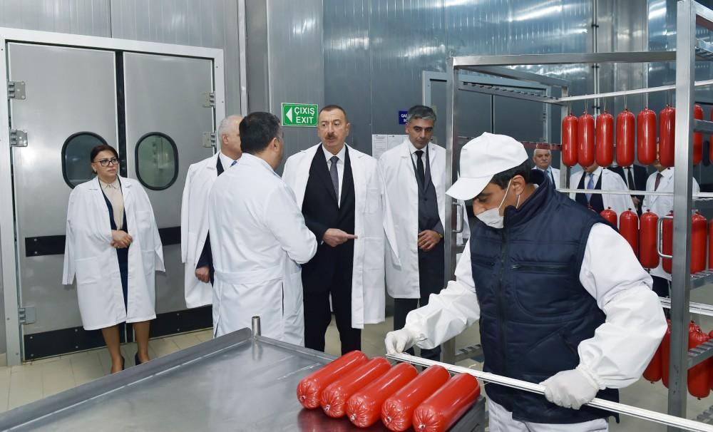 Президент Азербайджана Ильхам Алиев ознакомился в Aбшеронском районе с деятельностью ООО "Захмет-Рузи" (ФОТО)