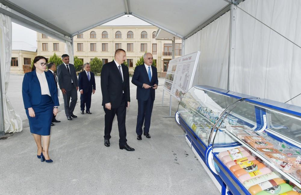 Президент Азербайджана Ильхам Алиев ознакомился в Aбшеронском районе с деятельностью ООО "Захмет-Рузи" (ФОТО)