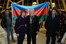 Золотой призер Всемирных соревнований возрастных групп по тамблингу Малкин вернулся в Баку (ФОТО)