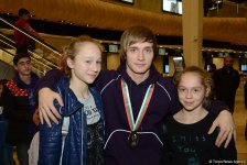 Золотой призер Всемирных соревнований возрастных групп по тамблингу Малкин вернулся в Баку (ФОТО)