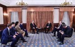 President Aliyev meets with Ukrainian counterpart (PHOTO)