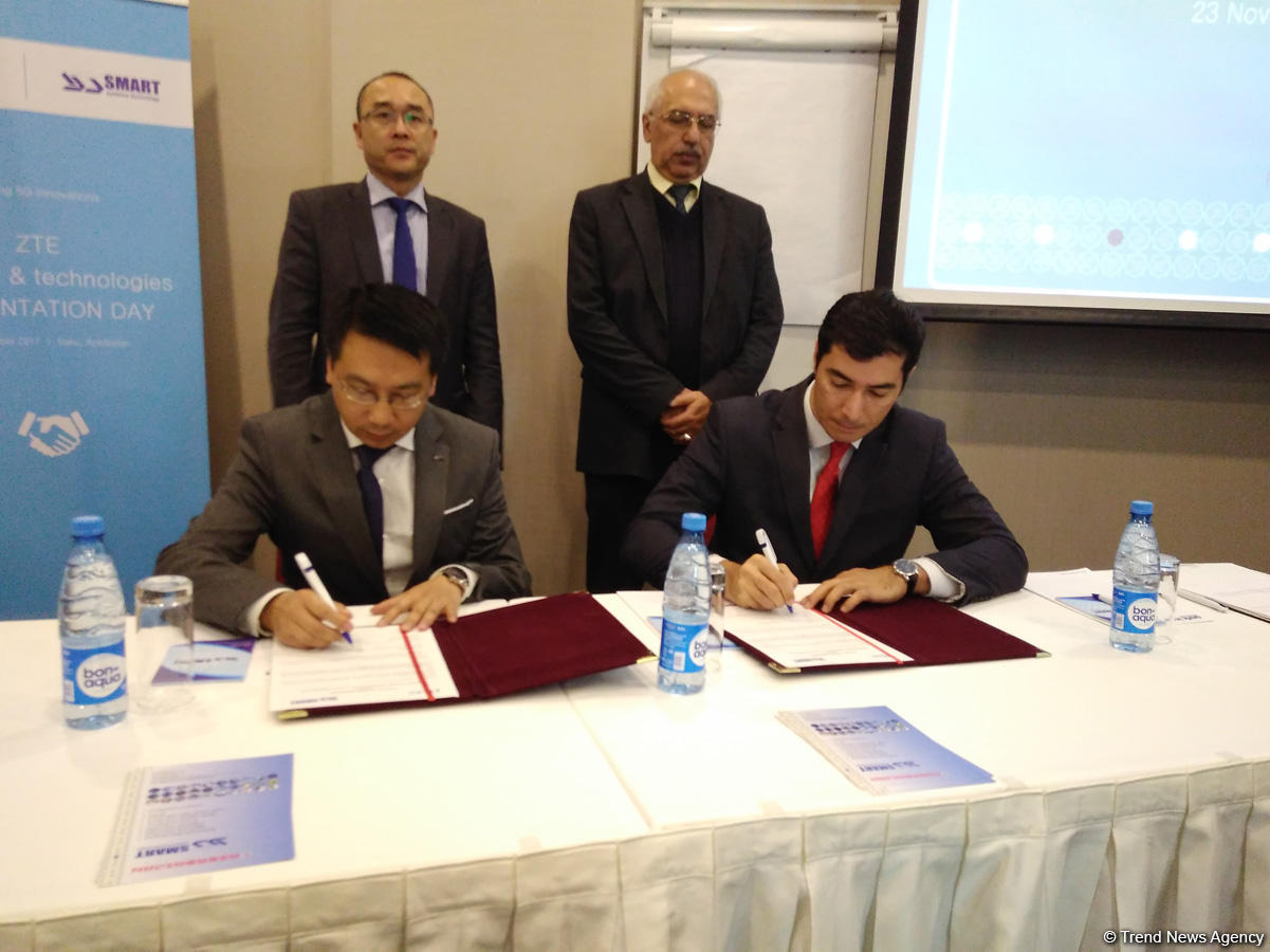 Азербайджанская Smart Systems Technology и китайская ZTE подписали соглашение о сотрудничестве (ФОТО)