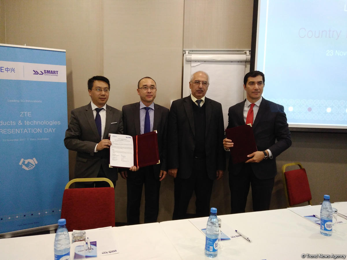 Азербайджанская Smart Systems Technology и китайская ZTE подписали соглашение о сотрудничестве (ФОТО)