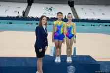 Объединенные соревнования по 4 видам гимнастики в Баку продолжают «художницы» и представители аэробики (ФОТО)