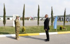 Верховный главнокомандующий Ильхам Алиев ознакомился с условиями в N-ской воинской части в Тертере (ФОТО)