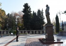 Президент Ильхам Алиев прибыл в Тертерский район (ФОТО)