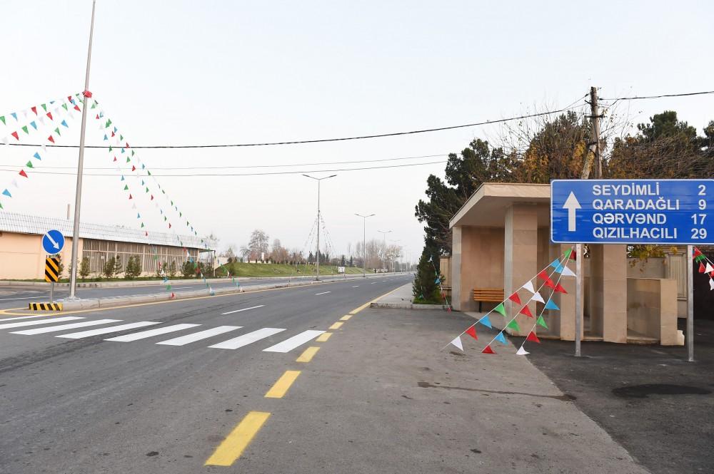 Президент Ильхам Алиев принял участие в открытии автодороги Тертер-Сейдимли-Гарадаглы-Саров (ФОТО)