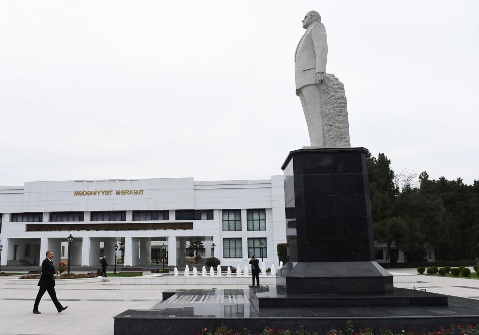 Президент Ильхам Алиев прибыл в Сабирабадский район (ФОТО)