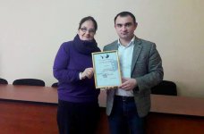 Шафига Мамедова и Джамиль Гулиев наградили призеров конкурса "Время и пространство" (ФОТО)