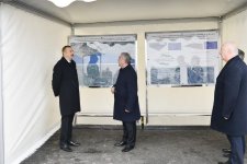 Президент Ильхам Алиев принял участие в закладке участка автодороги Баку - граница с Россией (ФОТО)