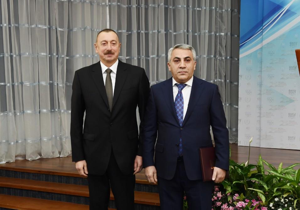Президент Ильхам Алиев и Первая леди Мехрибан Алиева приняли участие в мероприятии, посвященном спортивным итогам 2017 года (ФОТО)