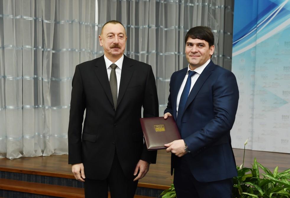 Президент Ильхам Алиев и Первая леди Мехрибан Алиева приняли участие в мероприятии, посвященном спортивным итогам 2017 года (ФОТО)