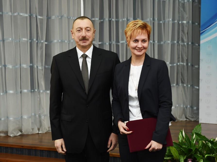 Президент Ильхам Алиев и Первая леди Мехрибан Алиева приняли участие в мероприятии, посвященном спортивным итогам 2017 года (ФОТО)