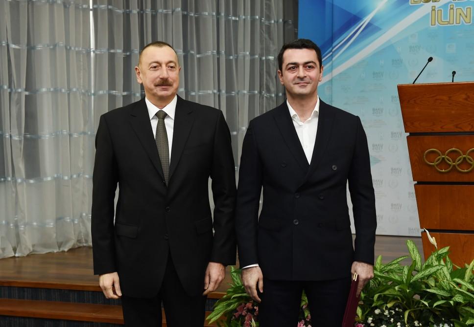 Президент Ильхам Алиев и Первая леди Мехрибан Алиева приняли участие в мероприятии, посвященном спортивным итогам 2017 года (ФОТО)