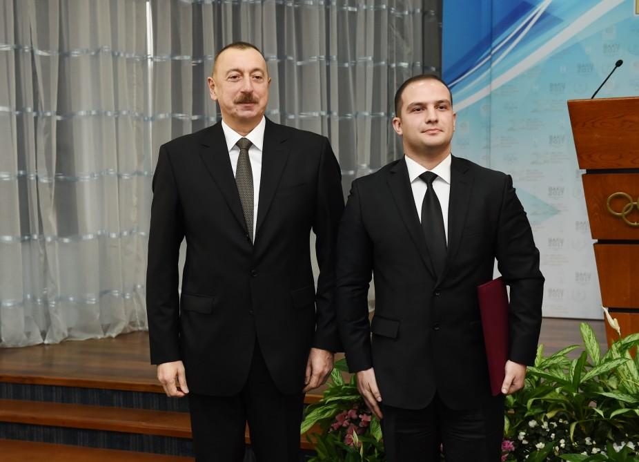 Президент Ильхам Алиев и Первая леди Мехрибан Алиева приняли участие в мероприятии, посвященном спортивным итогам 2017 года (ФОТО)