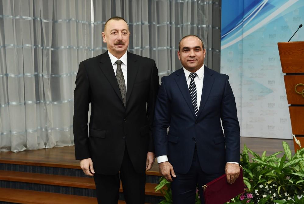 Президент Ильхам Алиев и Первая леди Мехрибан Алиева приняли участие в мероприятии, посвященном спортивным итогам 2017 года (ФОТО)