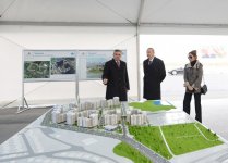 Ilham Aliyev, his spouse attend groundbreaking ceremony of first building in Hovsan residential complex (PHOTO)