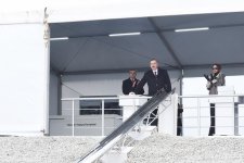 Ilham Aliyev, his spouse attend groundbreaking ceremony of first building in Hovsan residential complex (PHOTO)