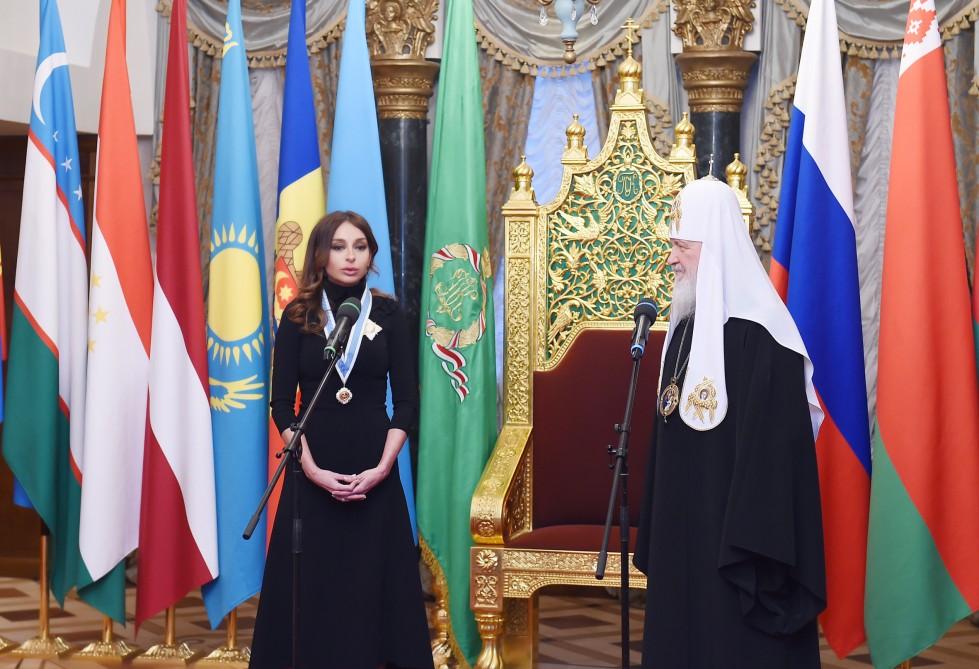 First VP Mehriban Aliyeva receives Order of saint Equal to Apostles Duchess Olga  (PHOTO)