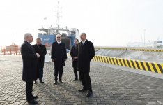 Президент Ильхам Алиев принял участие в открытии Ро-Ро терминала в Бакинском международном морском торговом порту (ФОТО)