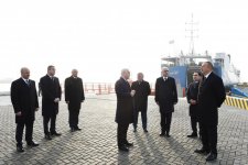 Президент Ильхам Алиев принял участие в открытии Ро-Ро терминала в Бакинском международном морском торговом порту (ФОТО)