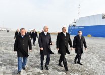 Президент Ильхам Алиев принял участие в открытии Ро-Ро терминала в Бакинском международном морском торговом порту (ФОТО)