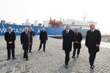 Президент Ильхам Алиев принял участие в открытии Ро-Ро терминала в Бакинском международном морском торговом порту (ФОТО)