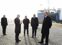 Президент Ильхам Алиев принял участие в открытии Ро-Ро терминала в Бакинском международном морском торговом порту (ФОТО)
