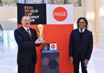 FIFA World Cup Trophy presented to President Aliyev (PHOTO)