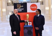 FIFA World Cup Trophy presented to President Aliyev (PHOTO)