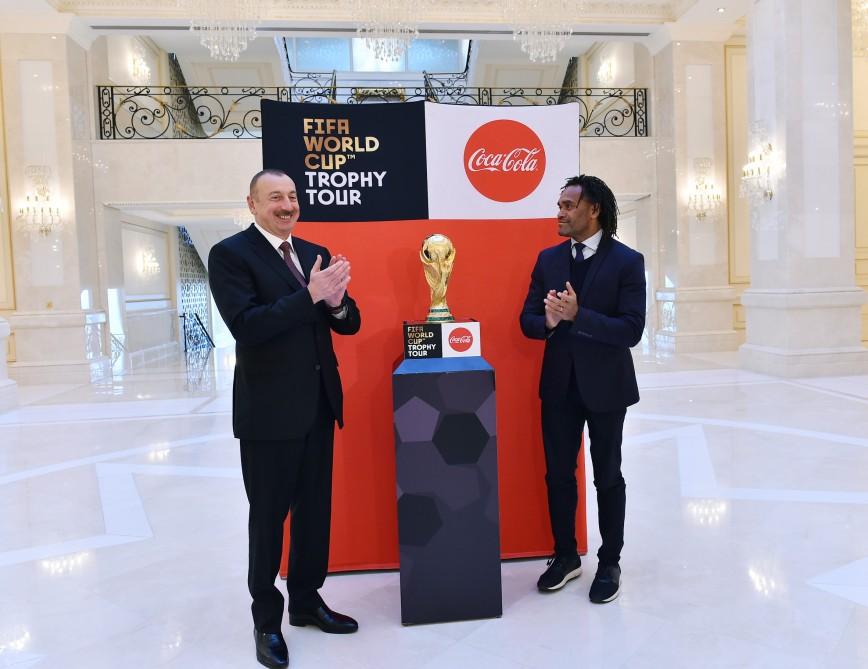FIFA World Cup Trophy presented to President Aliyev (PHOTO)