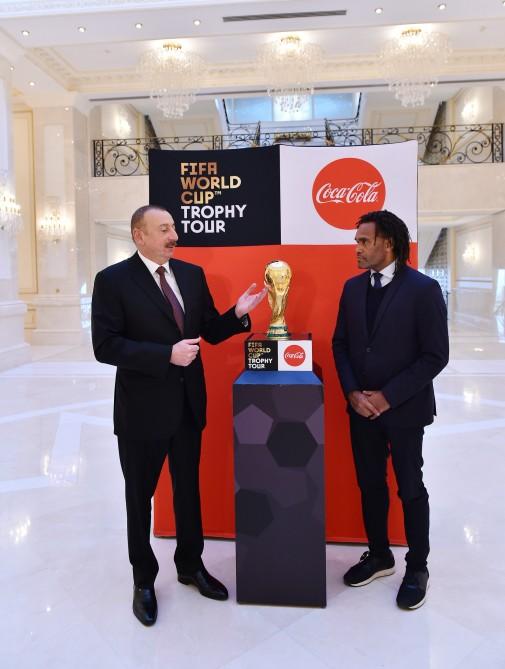 FIFA World Cup Trophy presented to President Aliyev (PHOTO)