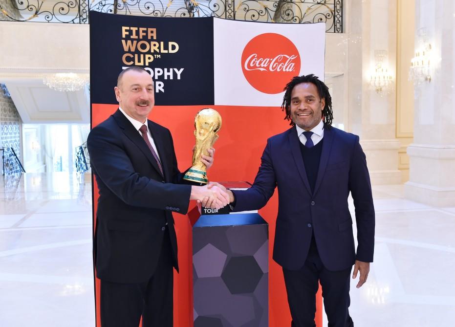FIFA World Cup Trophy presented to President Aliyev (PHOTO)