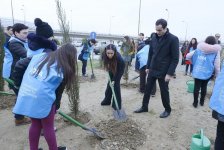 Вице-президент Фонда Гейдара Алиева Лейла Алиева приняла участие в акции по посадке деревьев в рамках кампании "Справедливость для Ходжалы!" (ФОТО)