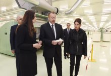 President Aliyev and his spouse attend opening of yarn plants in Mingachevir (PHOTO)