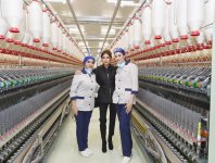President Aliyev and his spouse attend opening of yarn plants in Mingachevir (PHOTO)